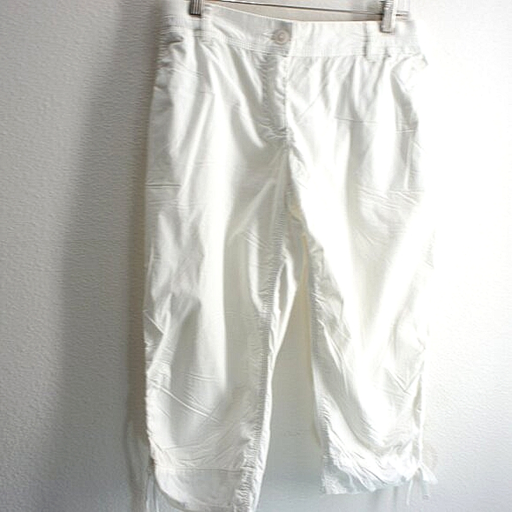 Chico's collection white crop utility pants size 00P